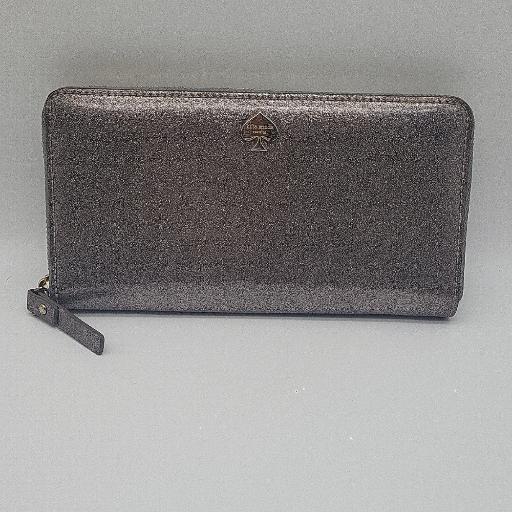 Kate Spade Metallic Zip-Around Wallet